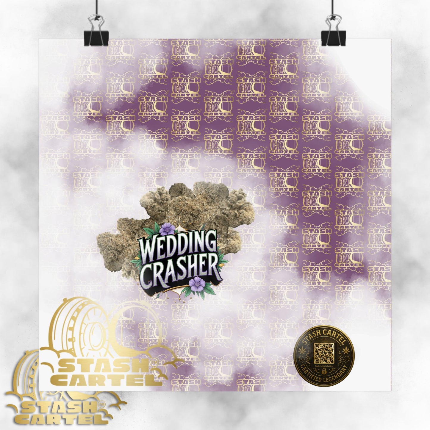 ππ Wedding Crasher Poster β Uplifting Hybrid Wall Art with Vanilla Cake & Purple Gas