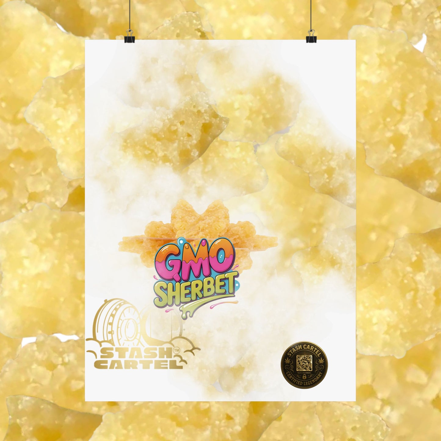 π§ "GMO Sherbet Crumble Sugar Wax" Terp Profile Art Poster