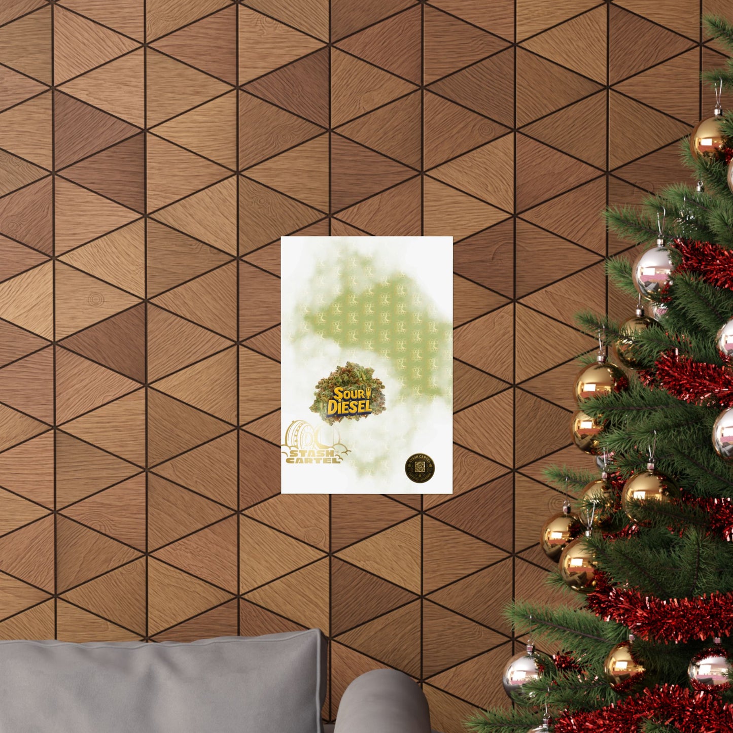 ⛽ "OG Chem" Diesel-Fueled Hybrid Poster – High-Octane Cannabis Wall Art in Fuel Green