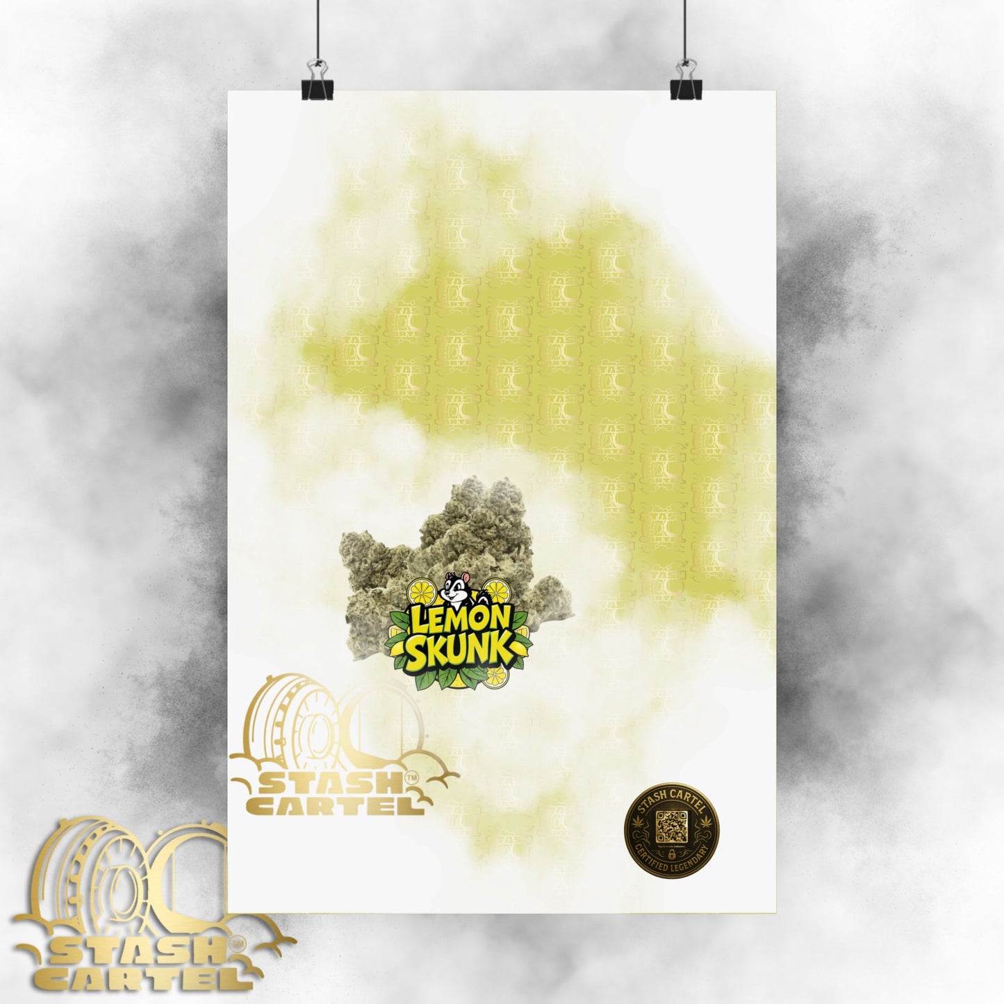 π𦨠Lemon Skunk Poster β Zesty Sativa Hybrid with Classic Skunk Funk & Uplifting Vibes