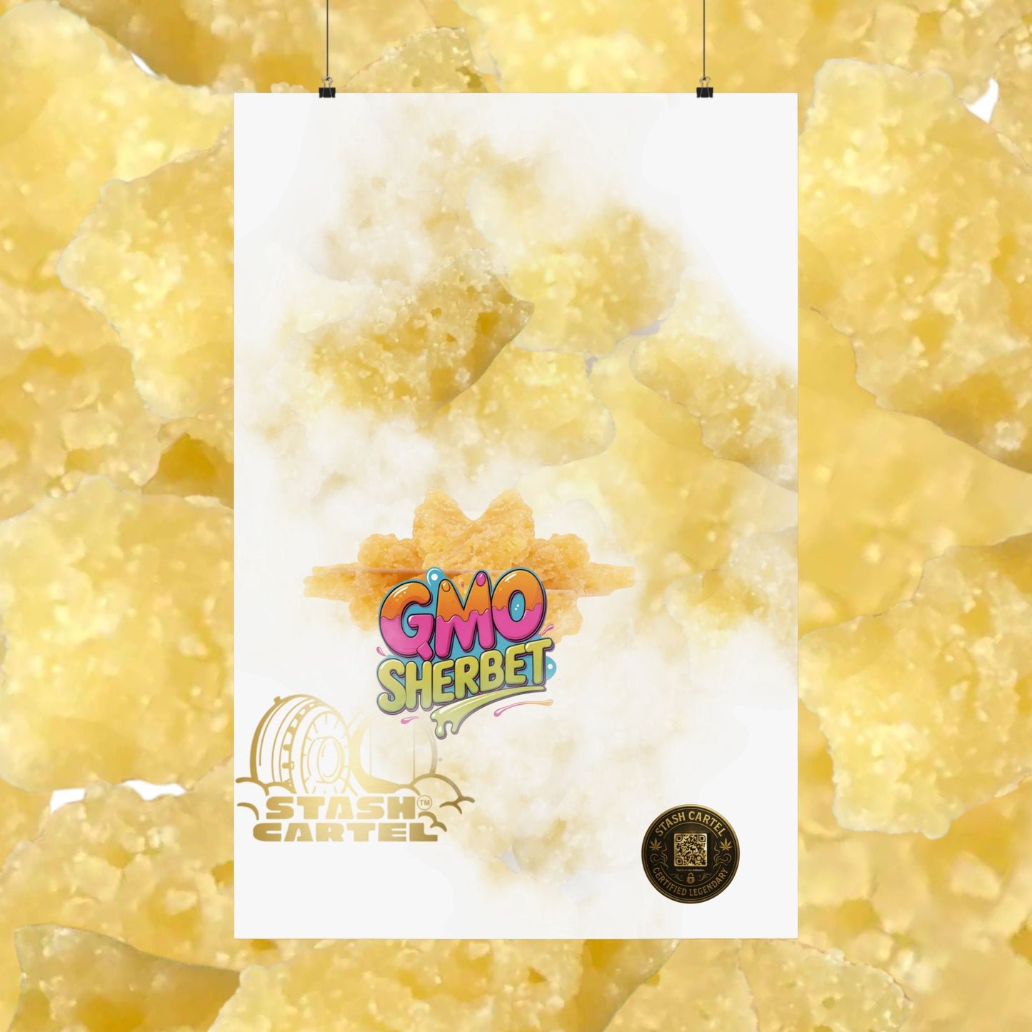 π§ "GMO Sherbet Crumble Sugar Wax" Terp Profile Art Poster