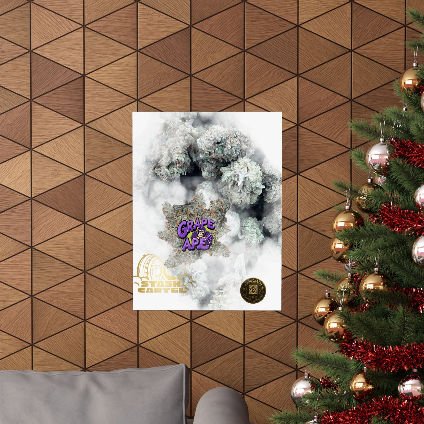 π "Grape Ape" Poster β Deep Purple Cannabis Wall Print for Indica Lovers