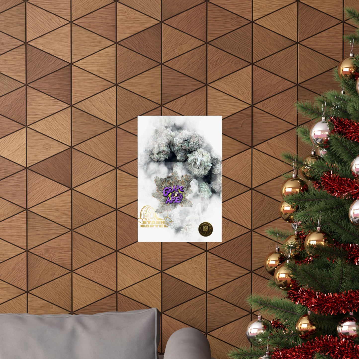 π "Grape Ape" Poster β Deep Purple Cannabis Wall Print for Indica Lovers