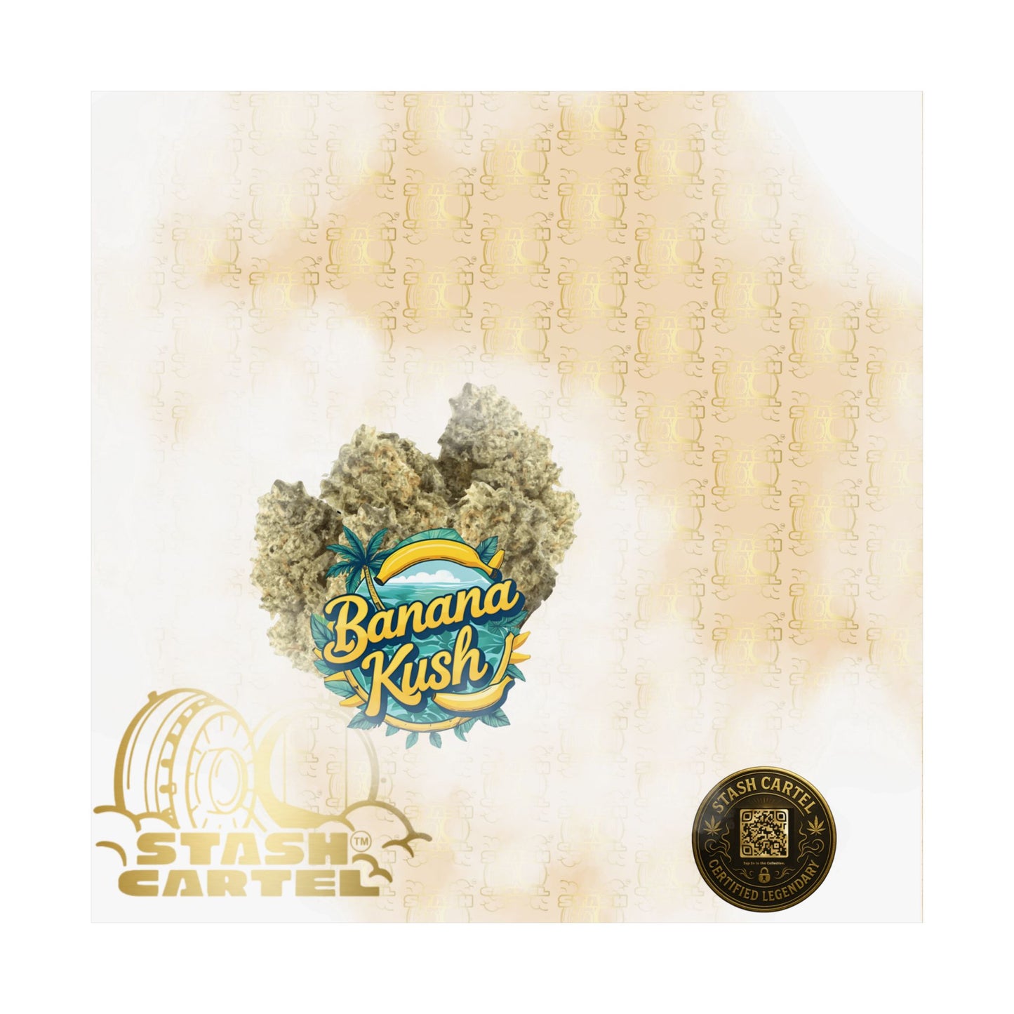 ππΏ Banana Kush Poster β Creamy Indica Hybrid Wall Print with Island Chill