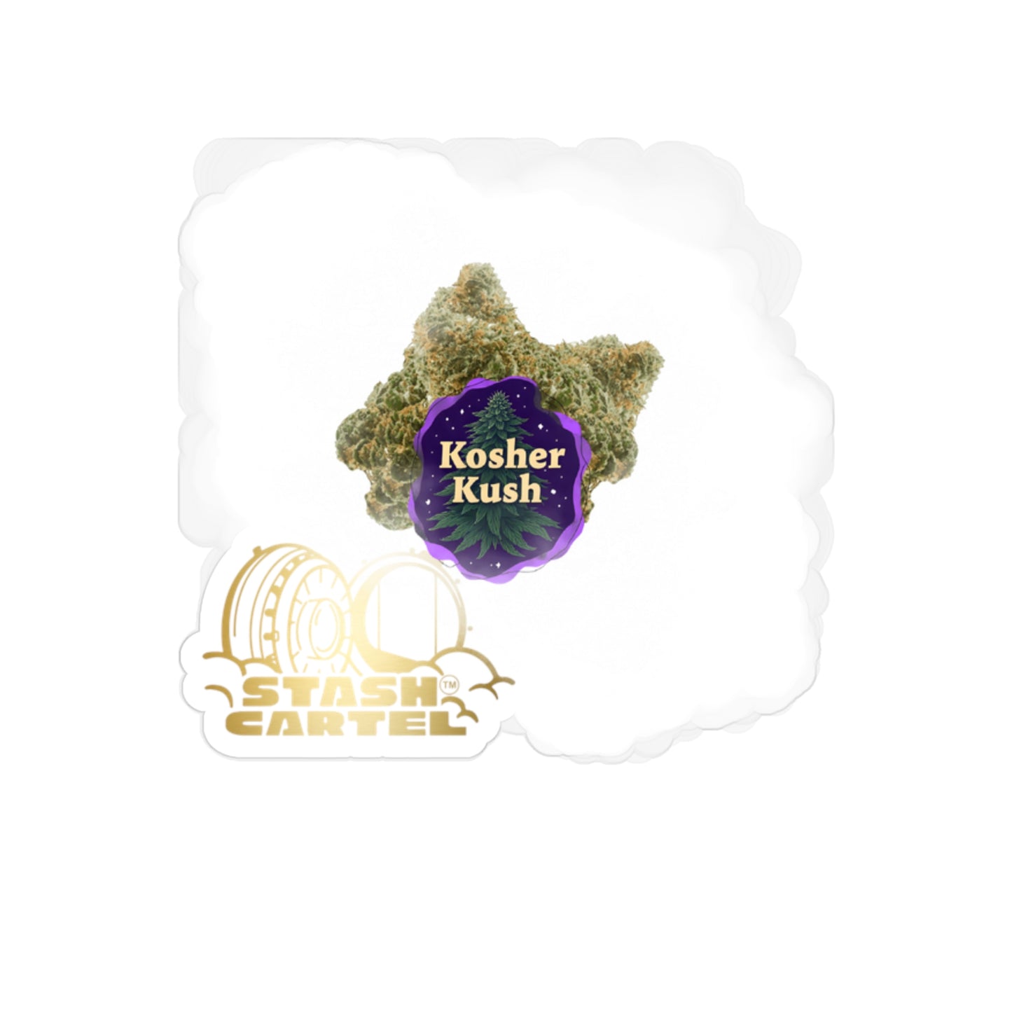 Kosher Kush Transparent Outdoor Sticker – Weed Art Collectible
