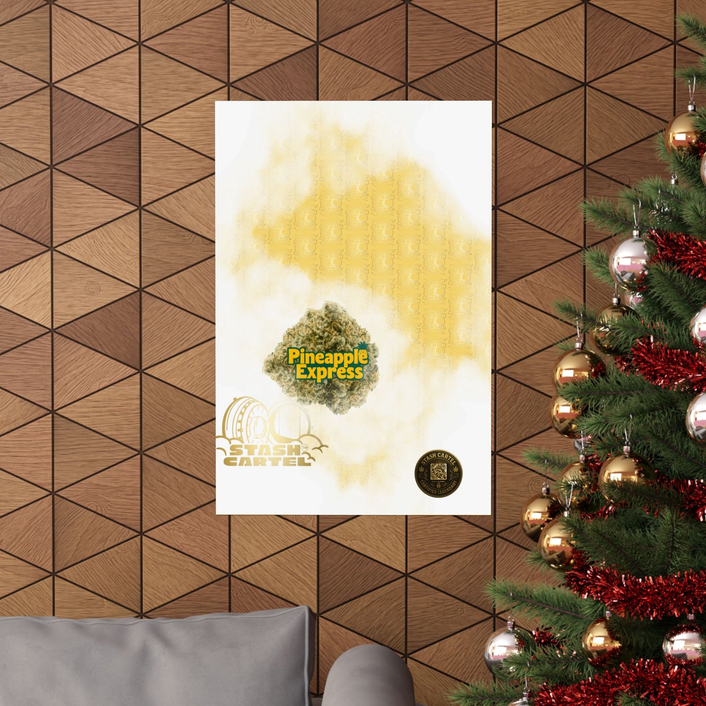 π "Pineapple Express" Tropical Sativa Drip β Sweet Cannabis Poster with High-Energy Vibes