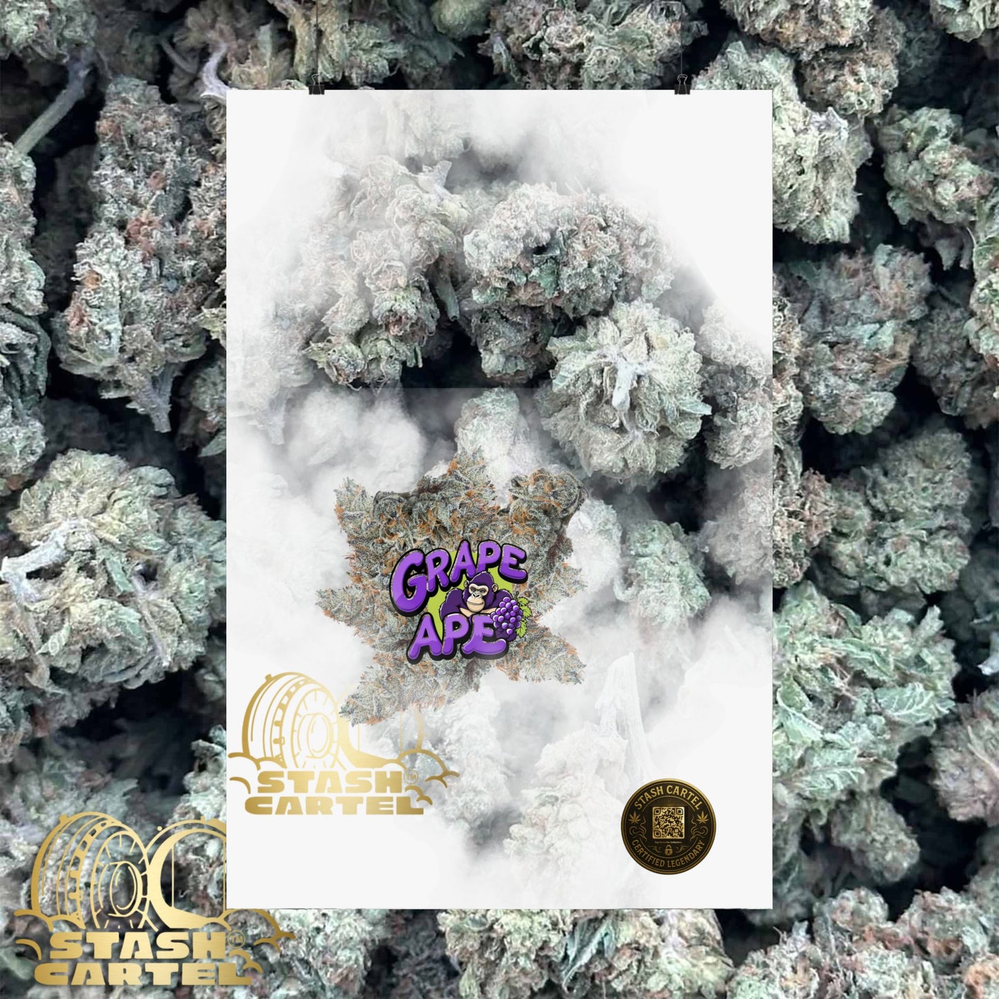 π "Grape Ape" Poster β Deep Purple Cannabis Wall Print for Indica Lovers