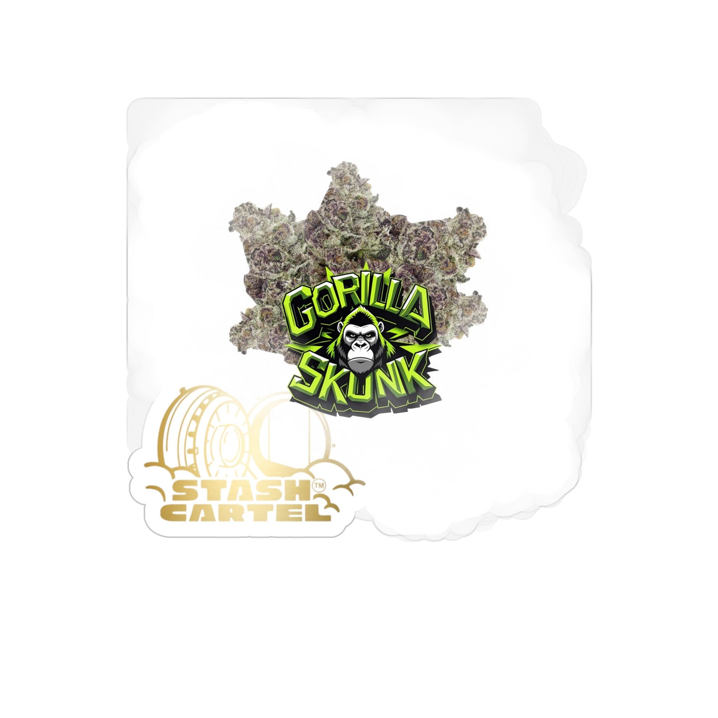 Gorilla Skunk Transparent Outdoor Sticker – Stoner Art Collectible