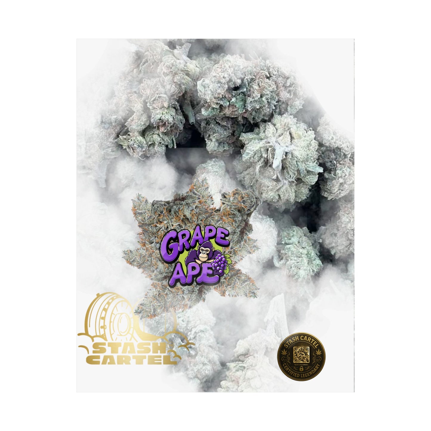 π "Grape Ape" Poster β Deep Purple Cannabis Wall Print for Indica Lovers