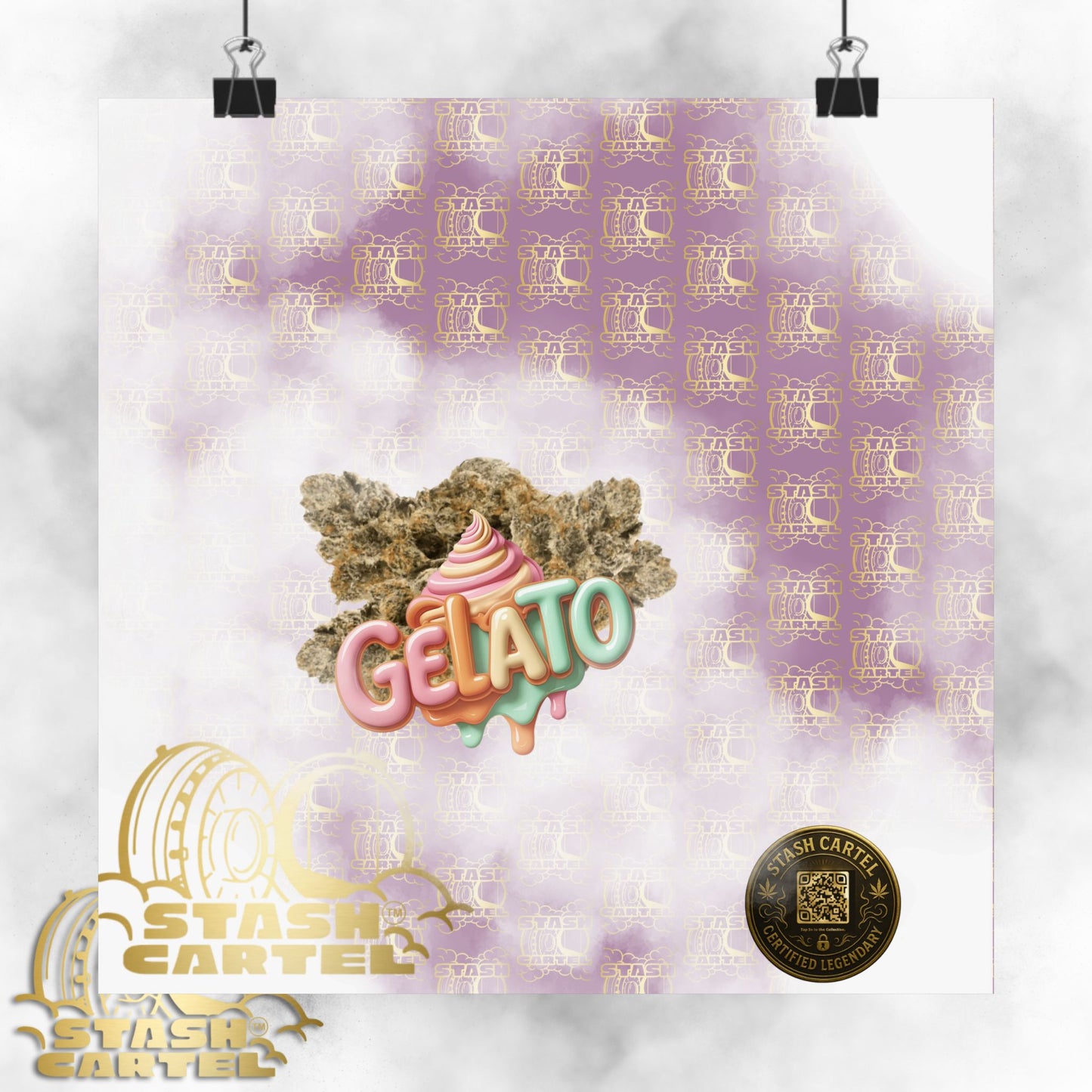 π¨ "Gelato" Strain Poster β Creamy Cannabis Wall Print with Smooth Vibes