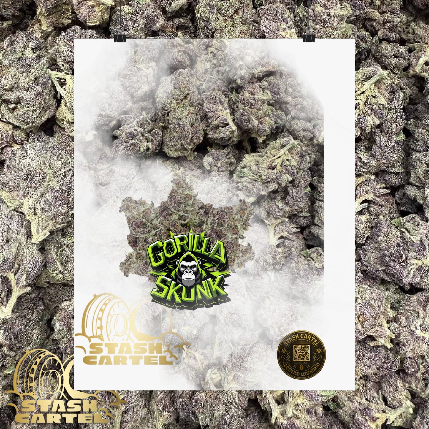 π¦ "Gorilla Skunk" Poster β Pungent Hybrid Cannabis Decor for Real Smokers