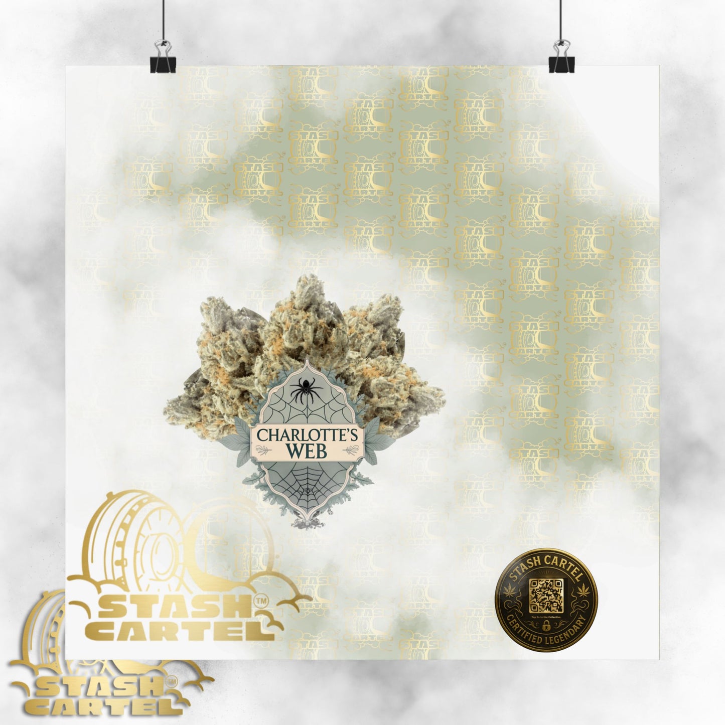 🕸️🌱 Charlotte’s Web Poster – High-CBD Wellness Wall Art with Purpose