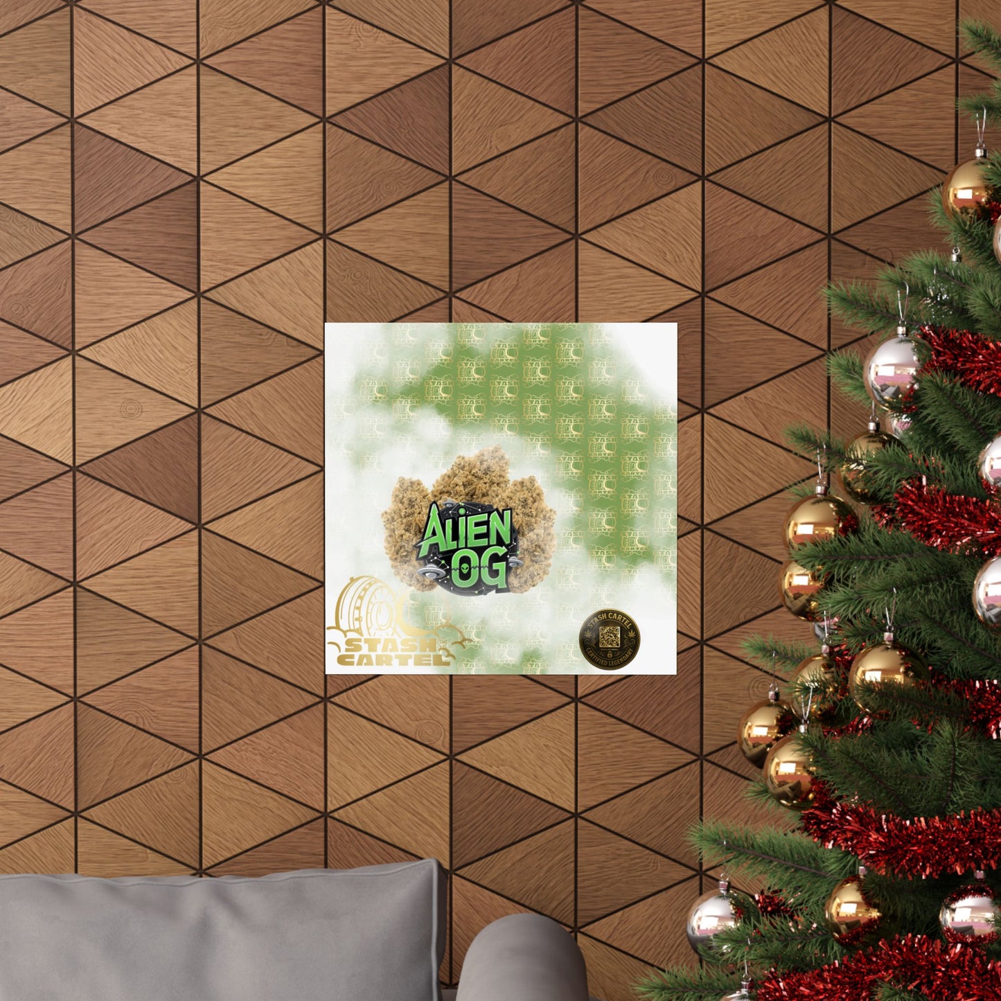 π½π² Alien OG Poster β Legendary Indica-Dominant Hybrid with Citrus Pine & Cosmic Potency