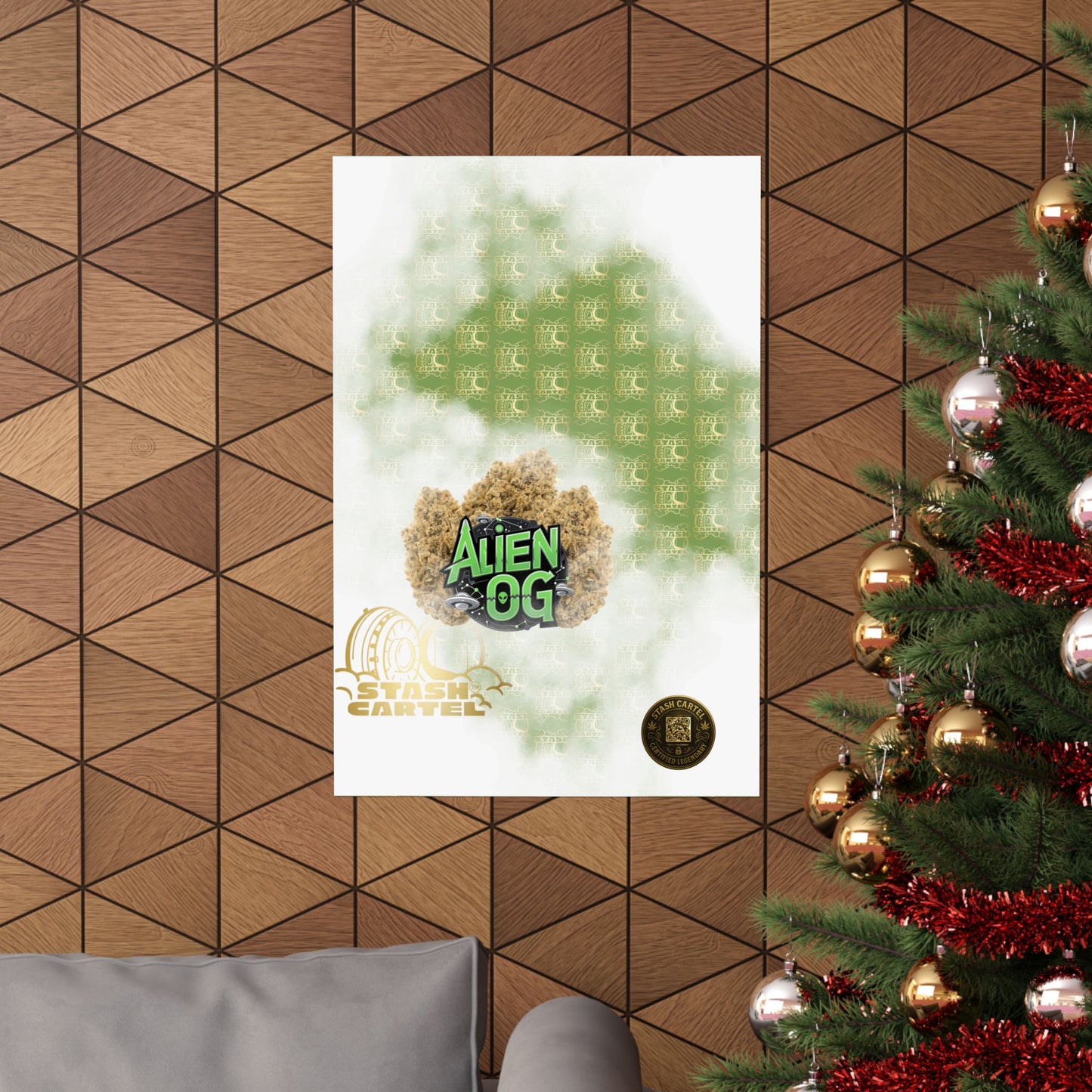 π½π² Alien OG Poster β Legendary Indica-Dominant Hybrid with Citrus Pine & Cosmic Potency