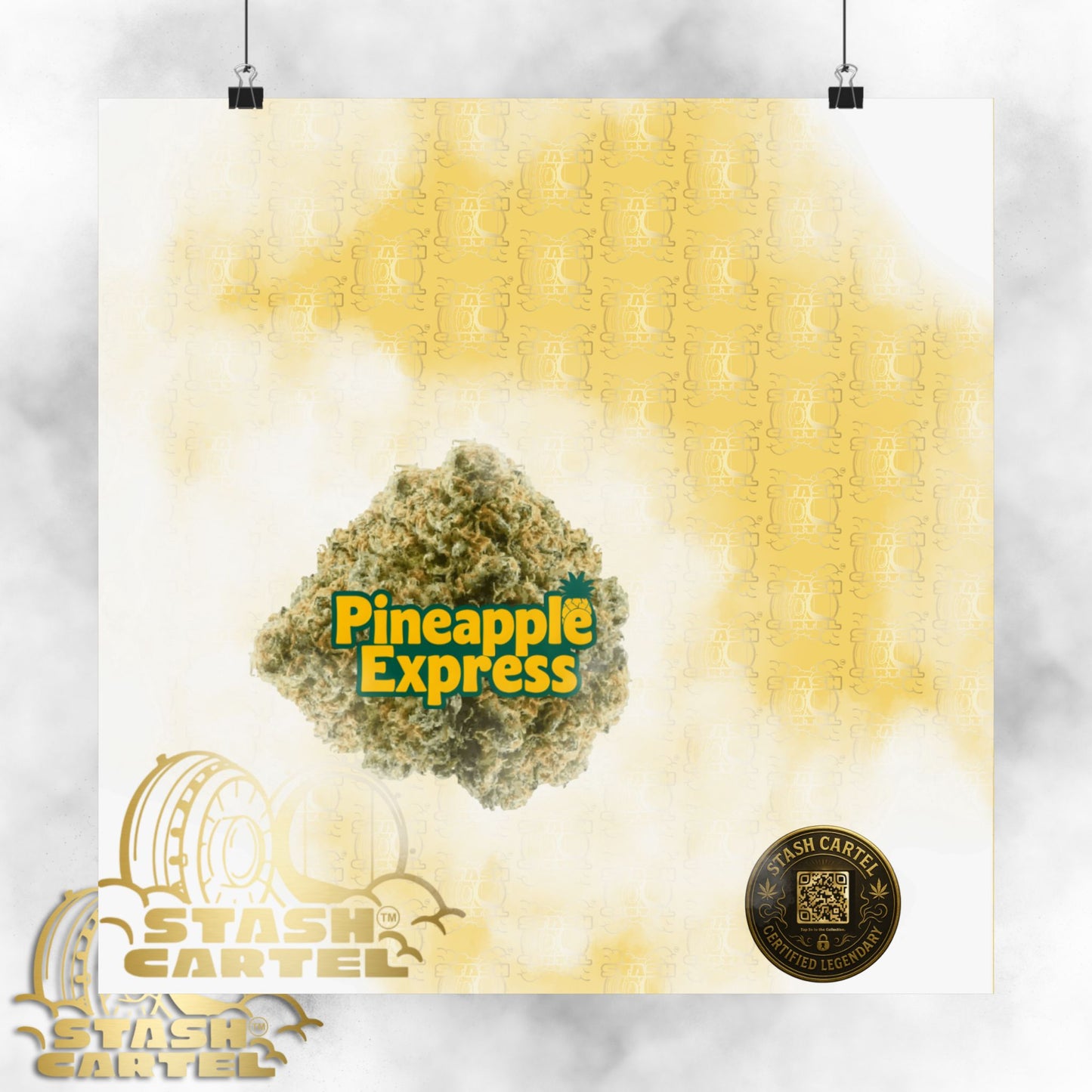 π "Pineapple Express" Tropical Sativa Drip β Sweet Cannabis Poster with High-Energy Vibes