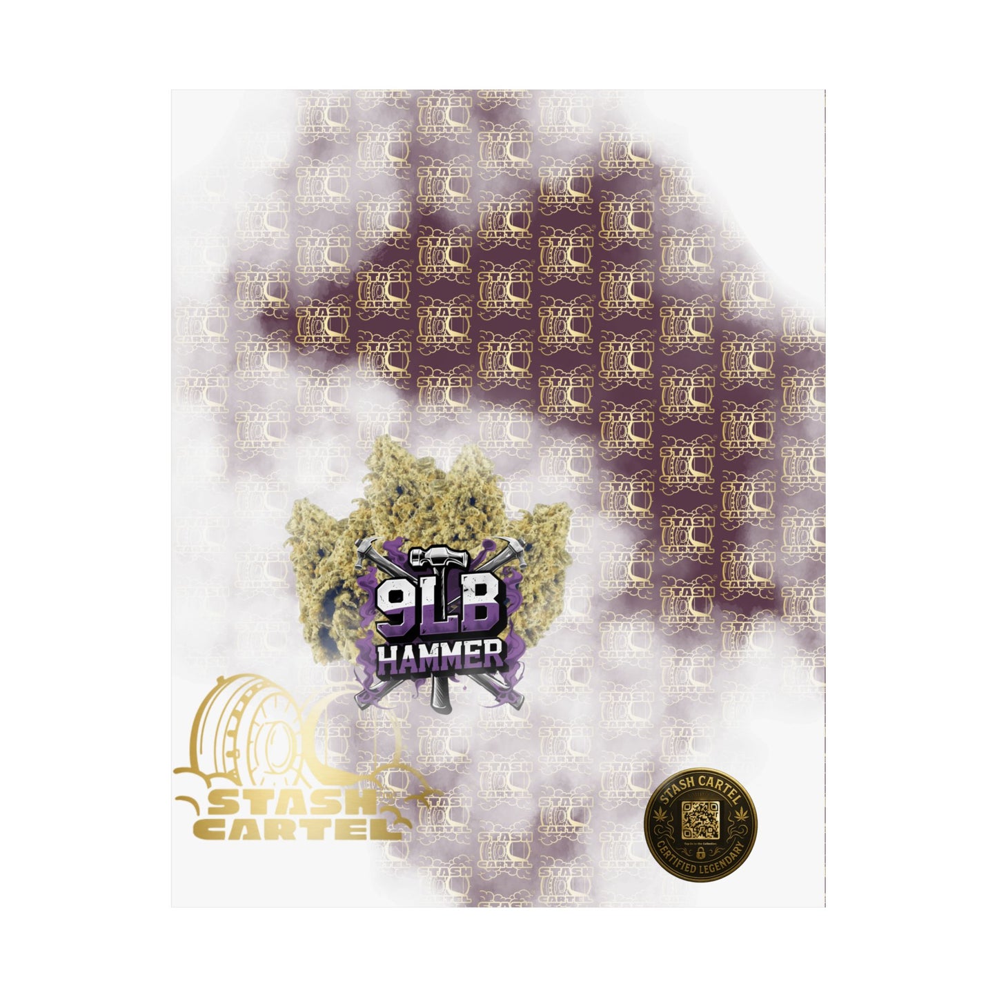 π¨π€ Nine Pound Hammer Poster β Heavy Indica Wall Art with Grape & Lime Terps