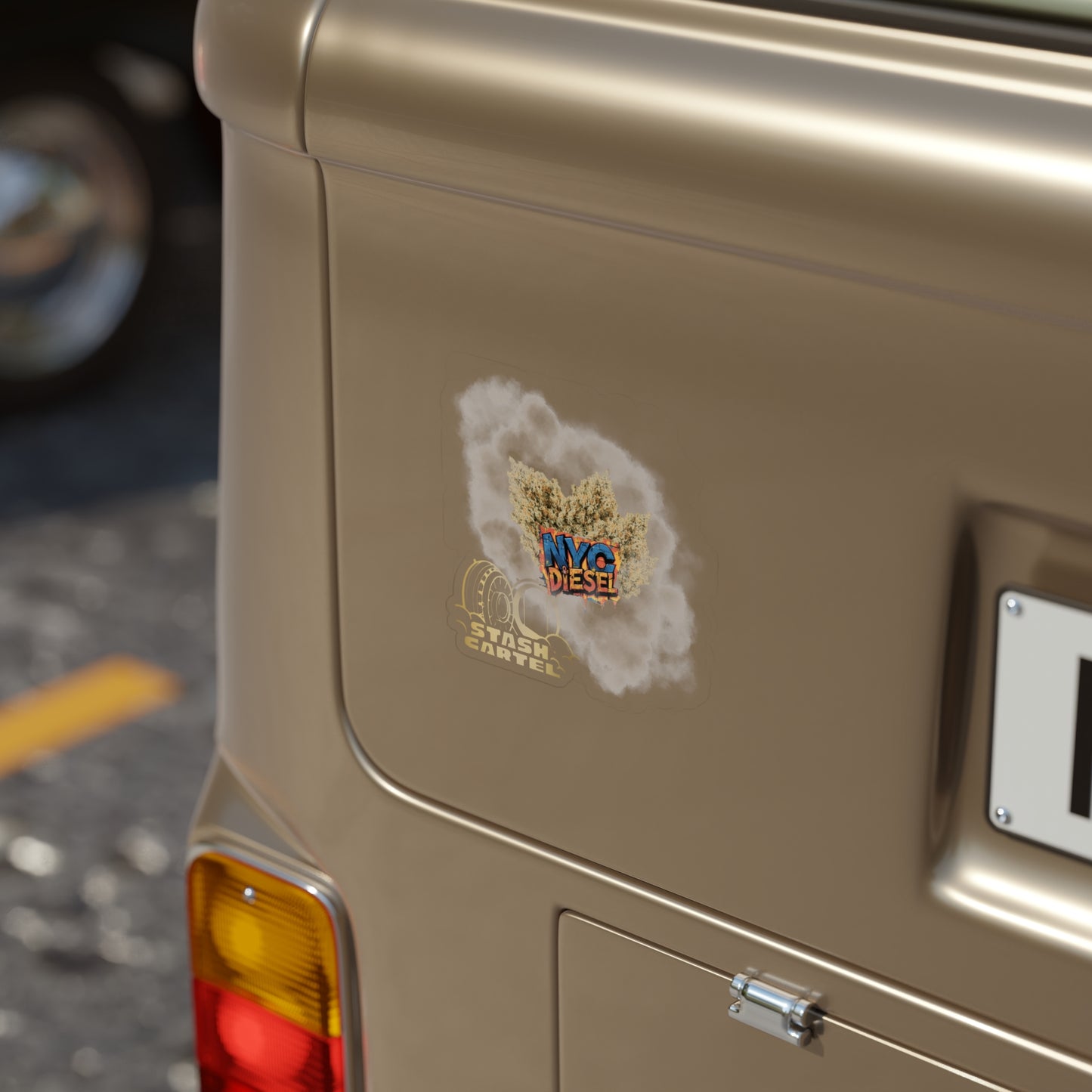 NYC Diesel Transparent Outdoor Sticker – Cannabis Art Collectible