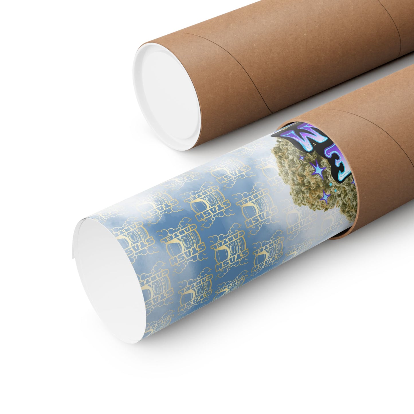 π "Blue Dream" West Coast Sativa Hybrid Poster β Classic Cali Cannabis Art in Sky Blue Tones
