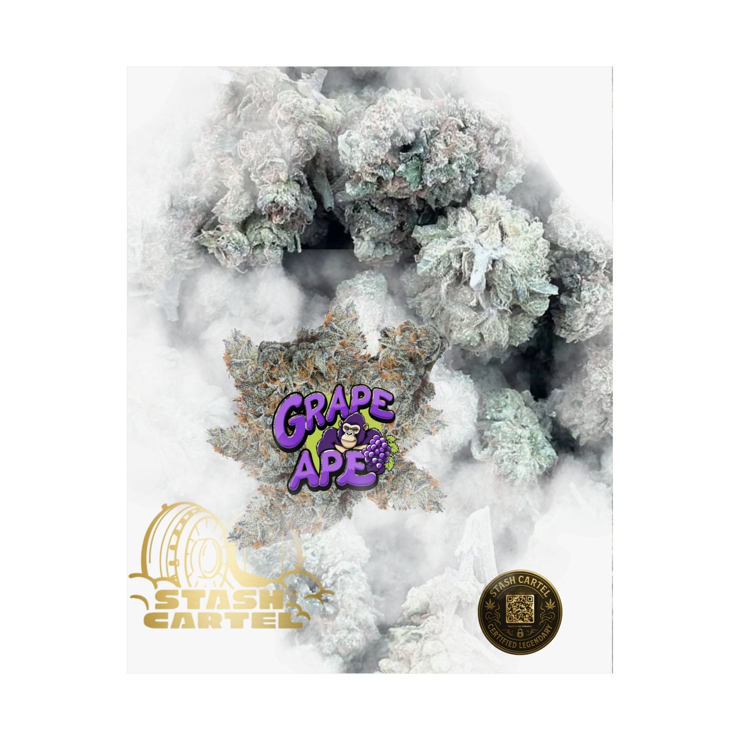 π "Grape Ape" Poster β Deep Purple Cannabis Wall Print for Indica Lovers
