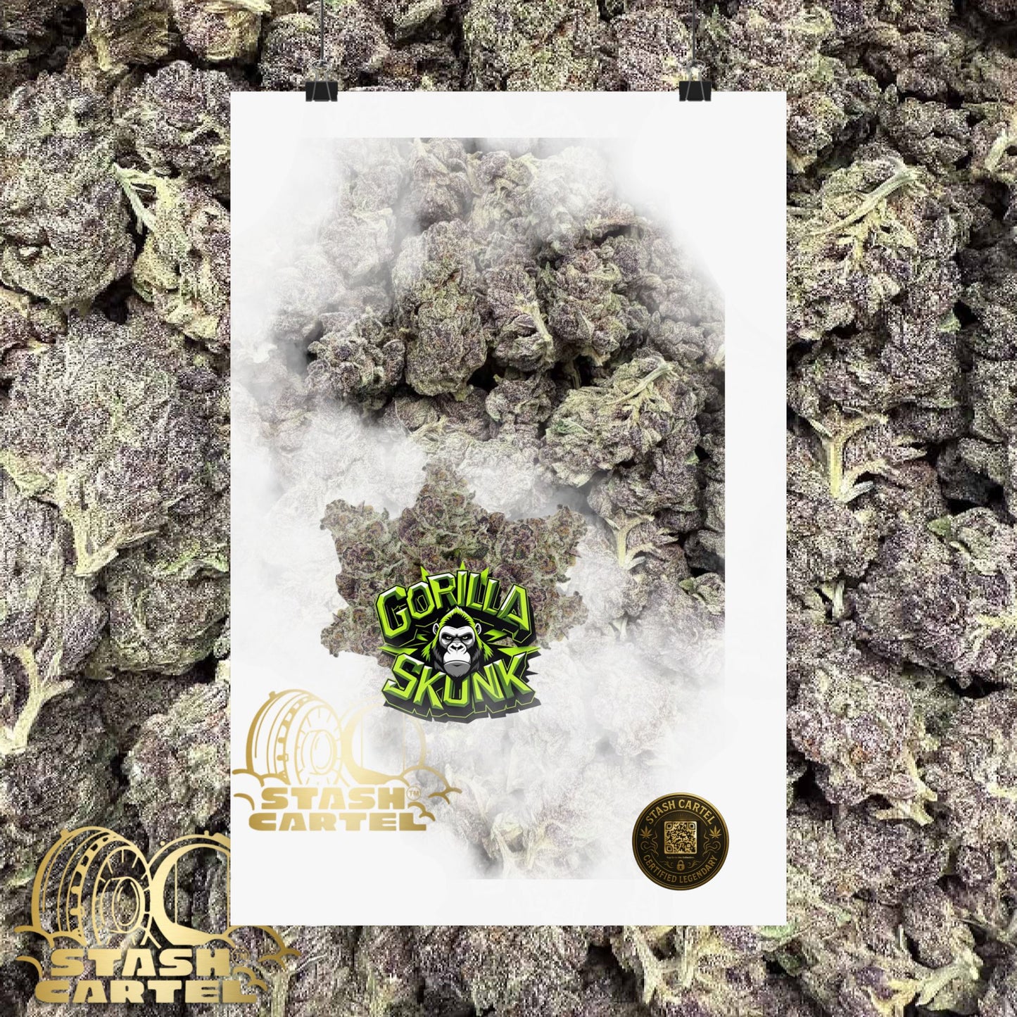 π¦ "Gorilla Skunk" Poster β Pungent Hybrid Cannabis Decor for Real Smokers