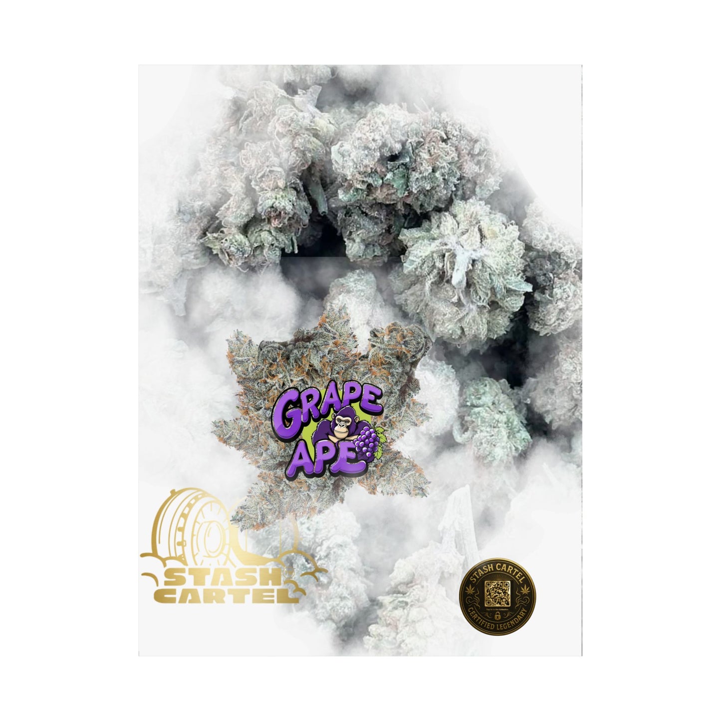 π "Grape Ape" Poster β Deep Purple Cannabis Wall Print for Indica Lovers