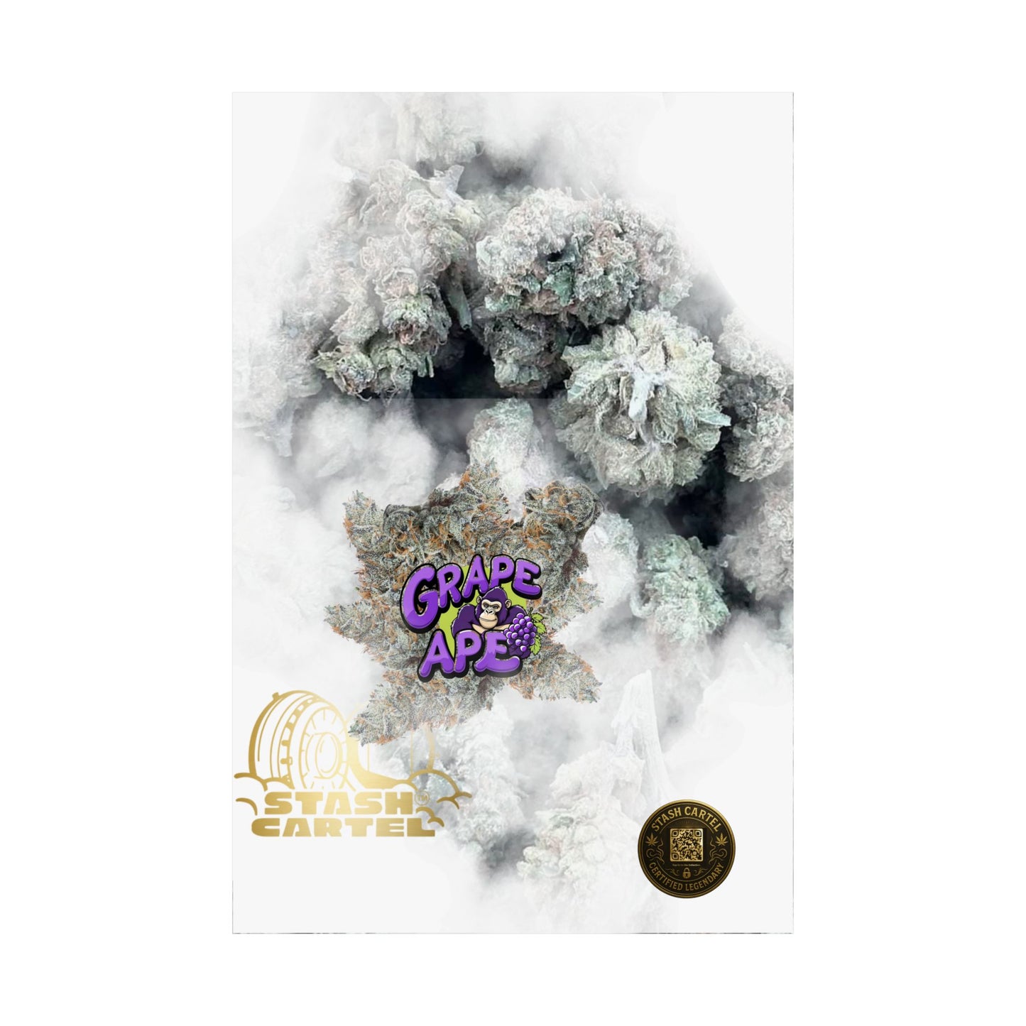 π "Grape Ape" Poster β Deep Purple Cannabis Wall Print for Indica Lovers