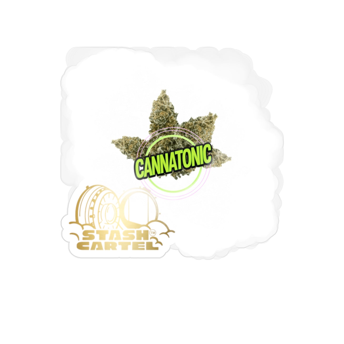Cannatonic Transparent Outdoor Sticker – Cannabis Lifestyle Art