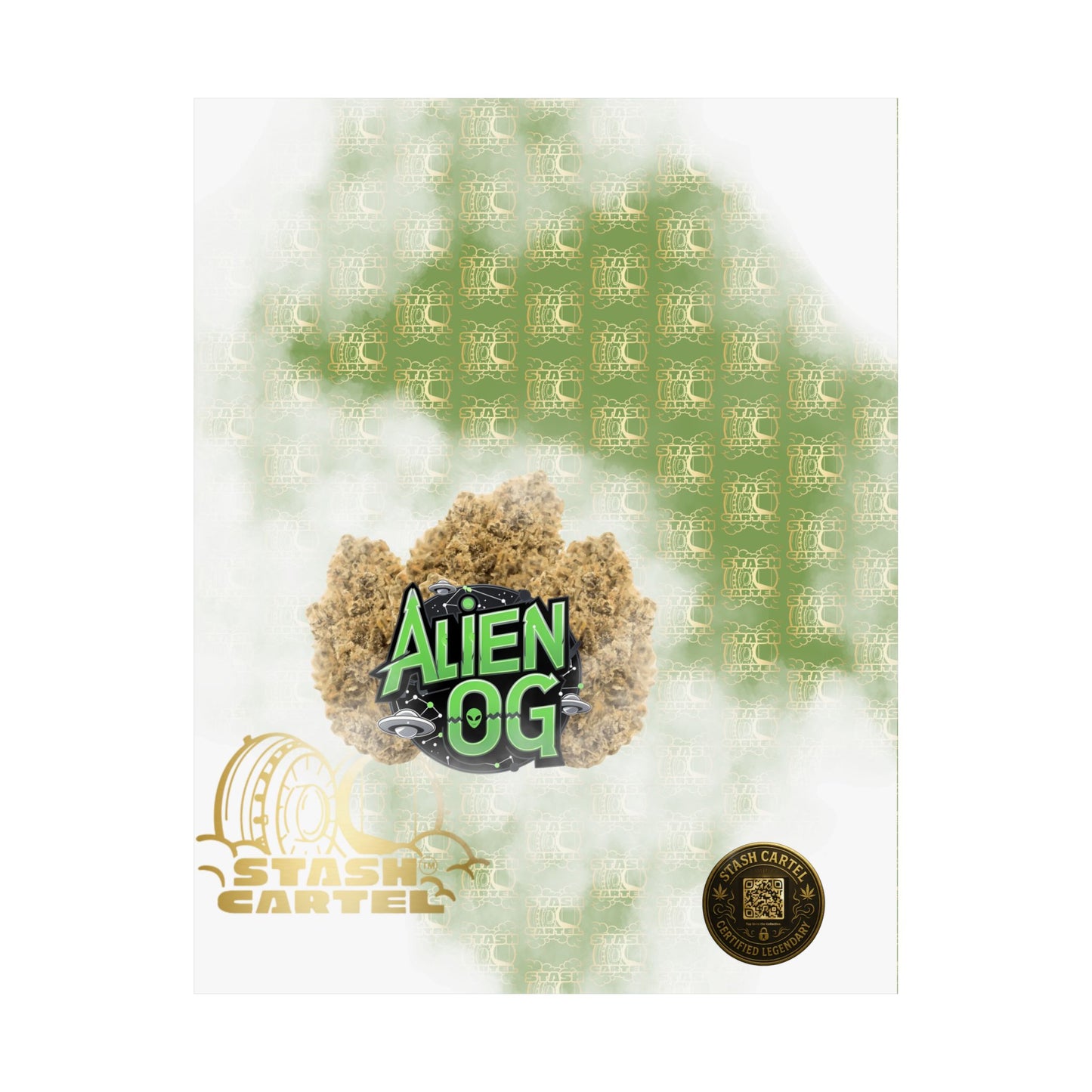 π½π² Alien OG Poster β Legendary Indica-Dominant Hybrid with Citrus Pine & Cosmic Potency