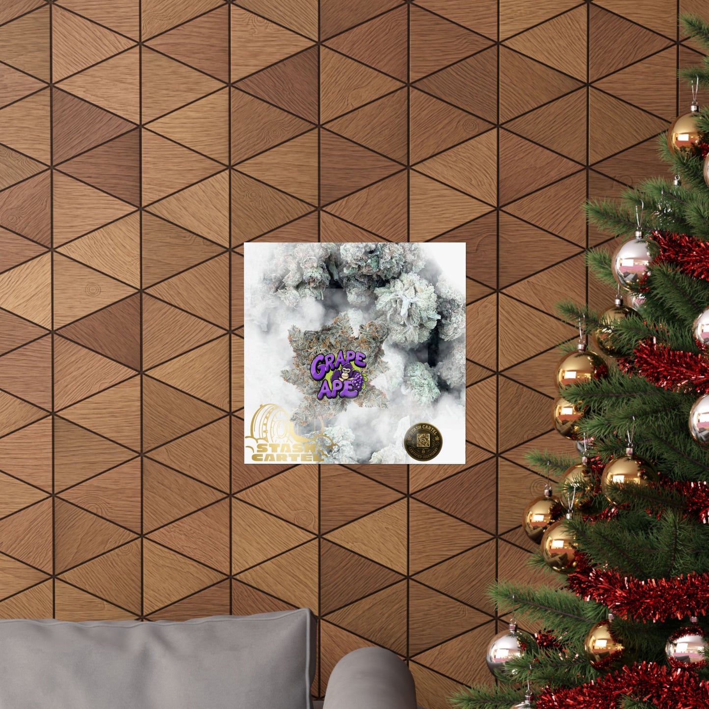 π "Grape Ape" Poster β Deep Purple Cannabis Wall Print for Indica Lovers