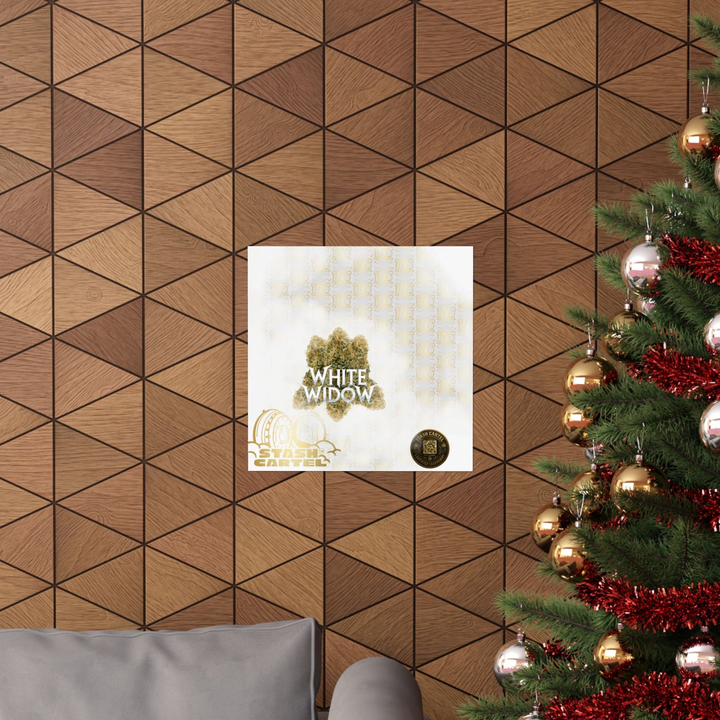 🕸️ "White Widow" Frosted Hybrid Legacy Poster – Classic Cannabis Wall Art