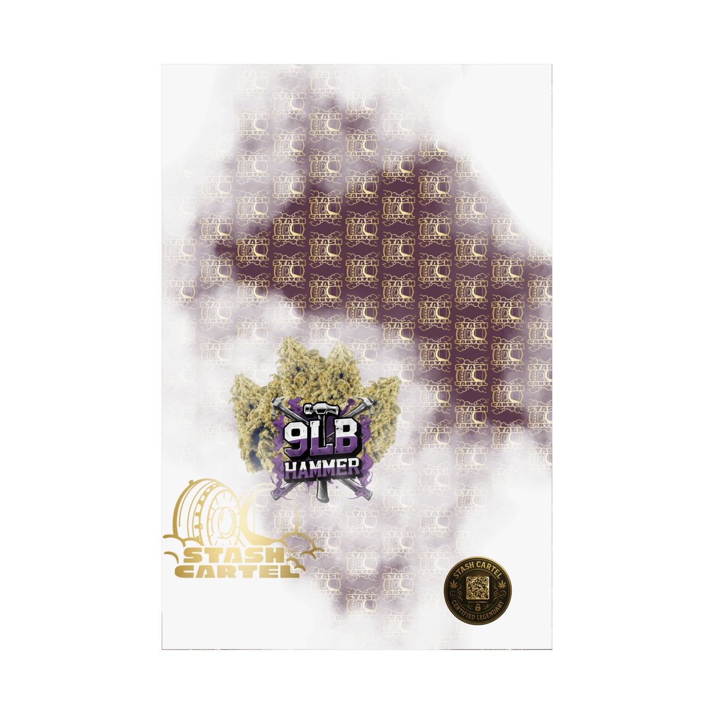 π¨π€ Nine Pound Hammer Poster β Heavy Indica Wall Art with Grape & Lime Terps