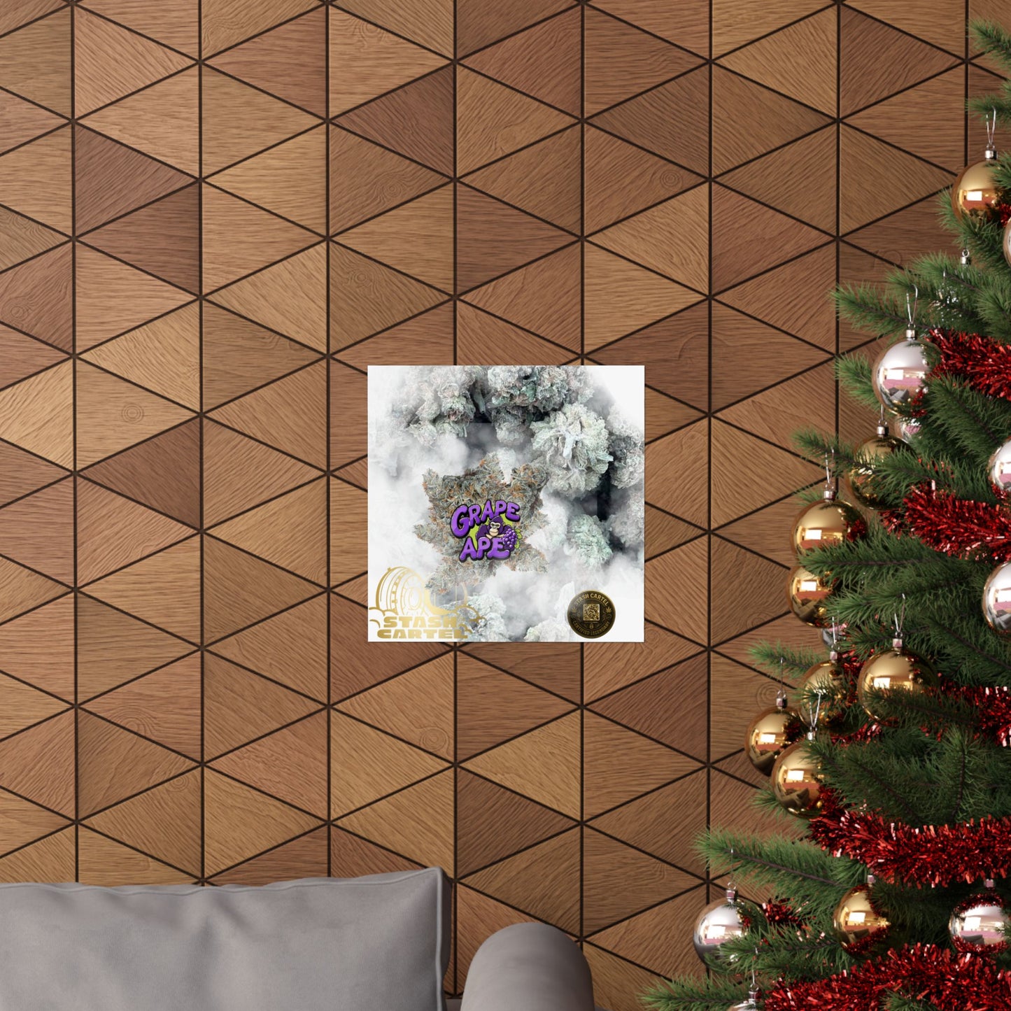 π "Grape Ape" Poster β Deep Purple Cannabis Wall Print for Indica Lovers