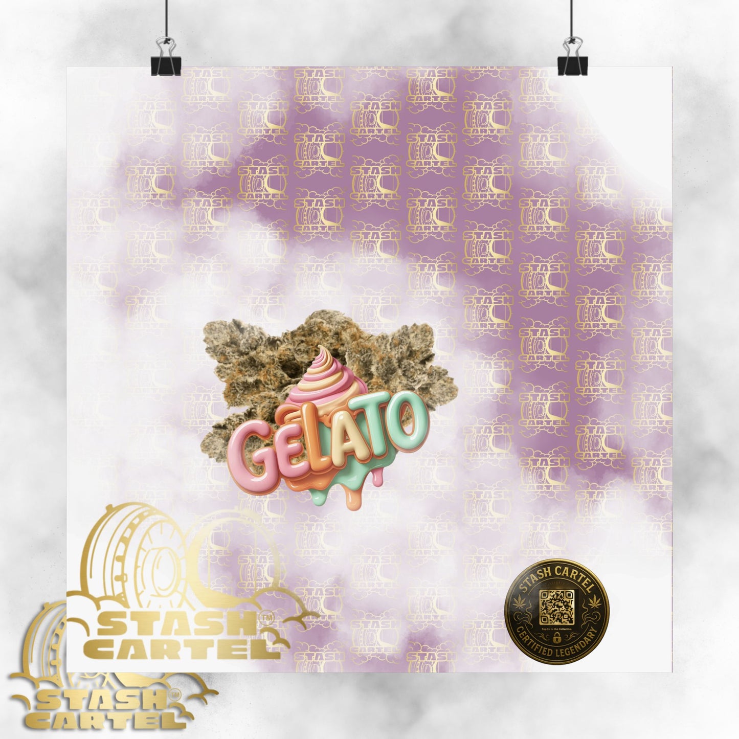 π¨ "Gelato" Strain Poster β Creamy Cannabis Wall Print with Smooth Vibes