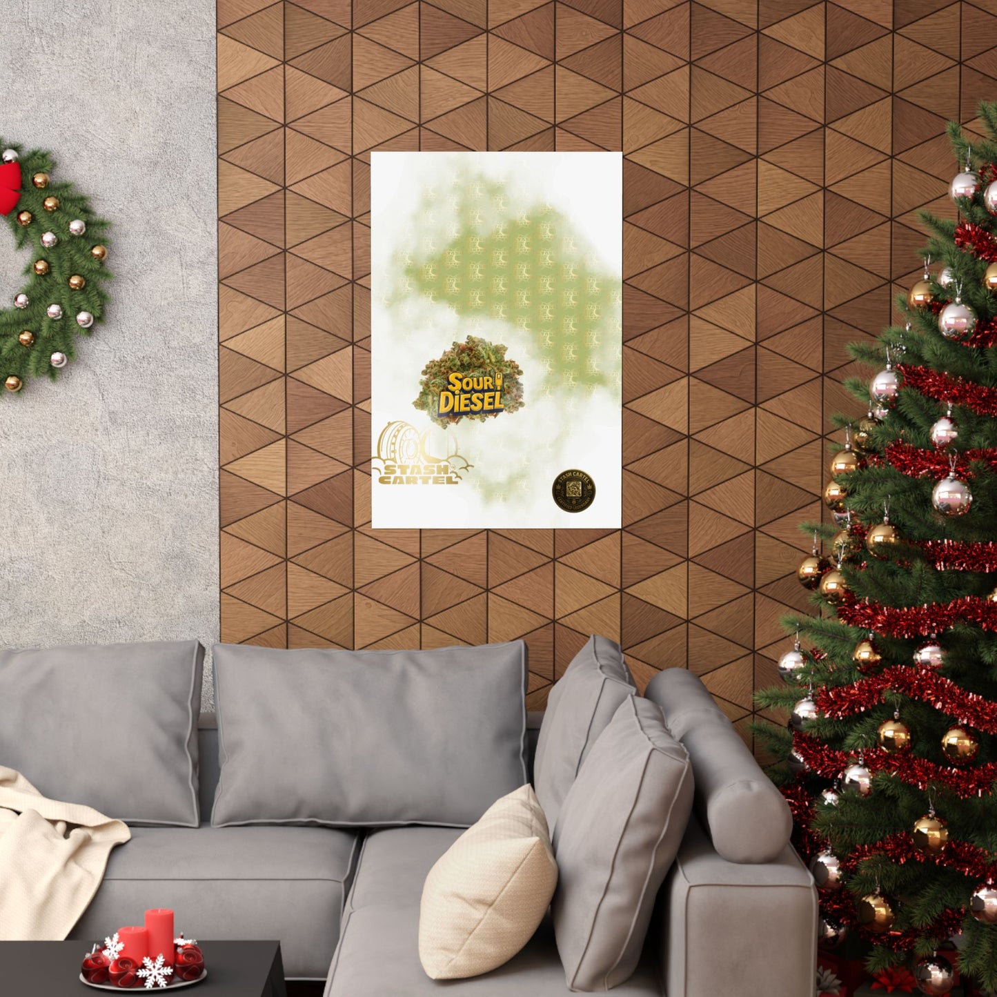 ⛽ "OG Chem" Diesel-Fueled Hybrid Poster – High-Octane Cannabis Wall Art in Fuel Green