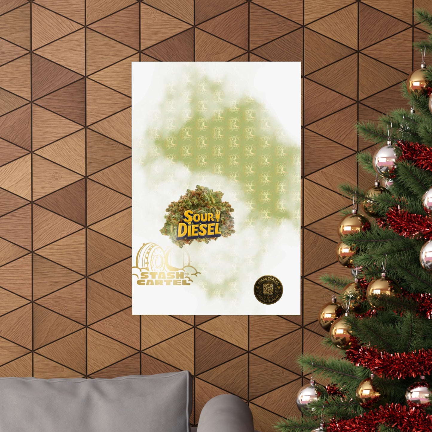 ⛽ "OG Chem" Diesel-Fueled Hybrid Poster – High-Octane Cannabis Wall Art in Fuel Green