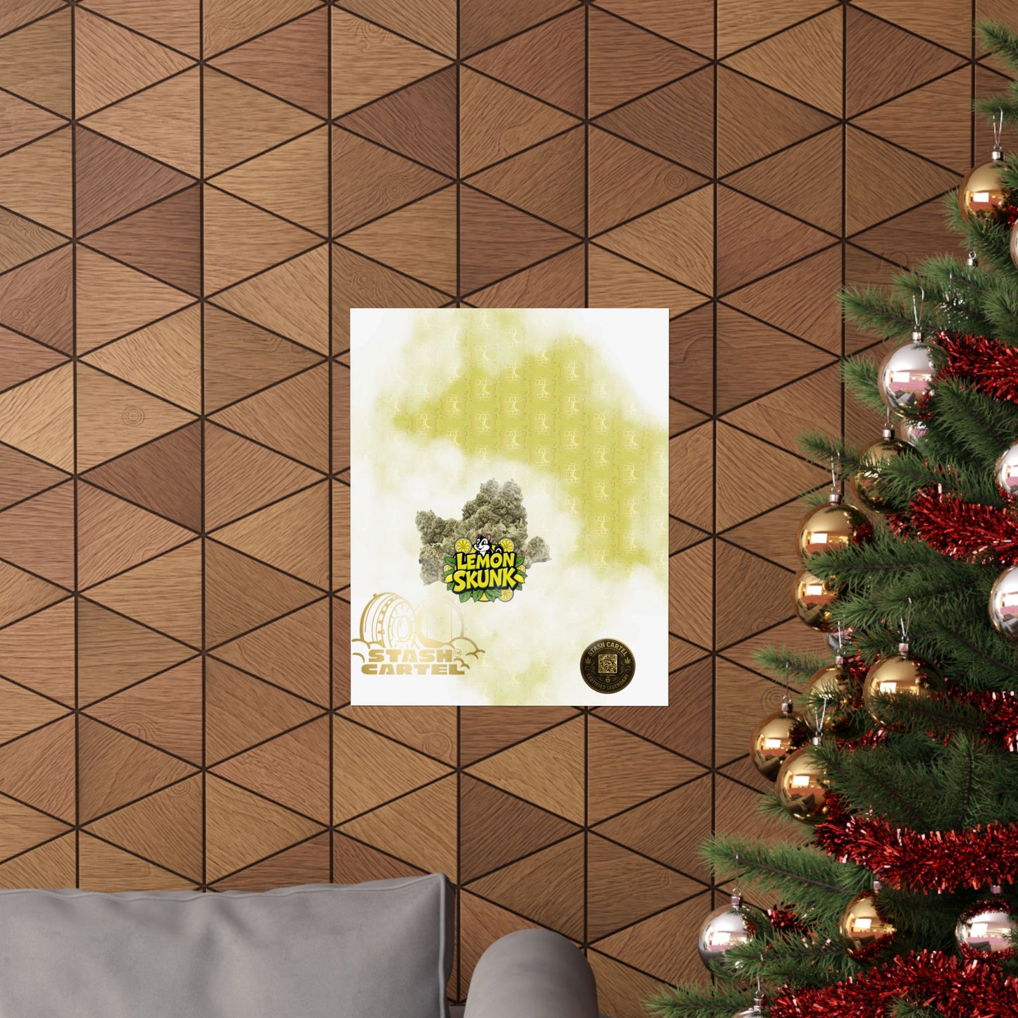 π𦨠Lemon Skunk Poster β Zesty Sativa Hybrid with Classic Skunk Funk & Uplifting Vibes