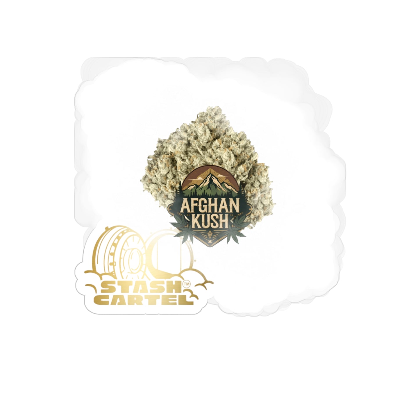 Afghan Kush Transparent Outdoor Sticker – Weed Art Collectible