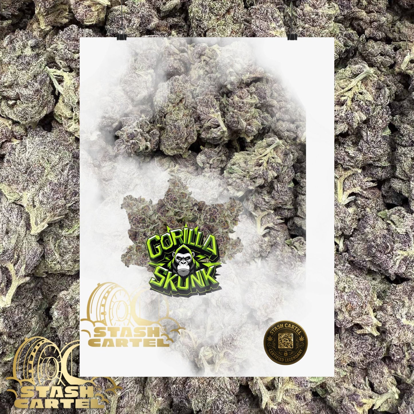 π¦ "Gorilla Skunk" Poster β Pungent Hybrid Cannabis Decor for Real Smokers