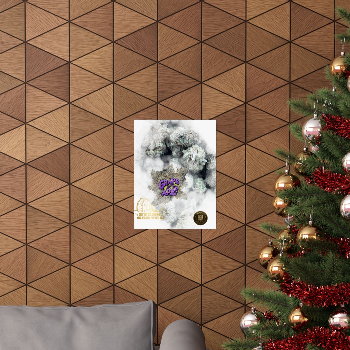 π "Grape Ape" Poster β Deep Purple Cannabis Wall Print for Indica Lovers