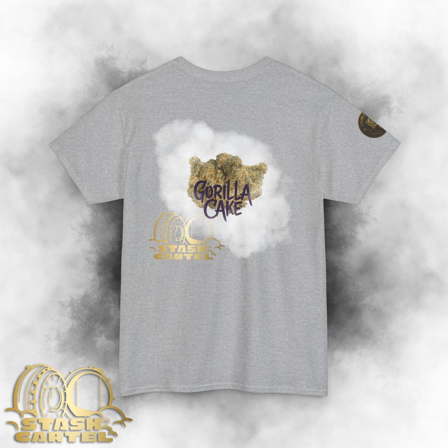 Gorilla Cake Tee – Hybrid Strength, Frosted Kush Unisex Heavy Cotton Tee