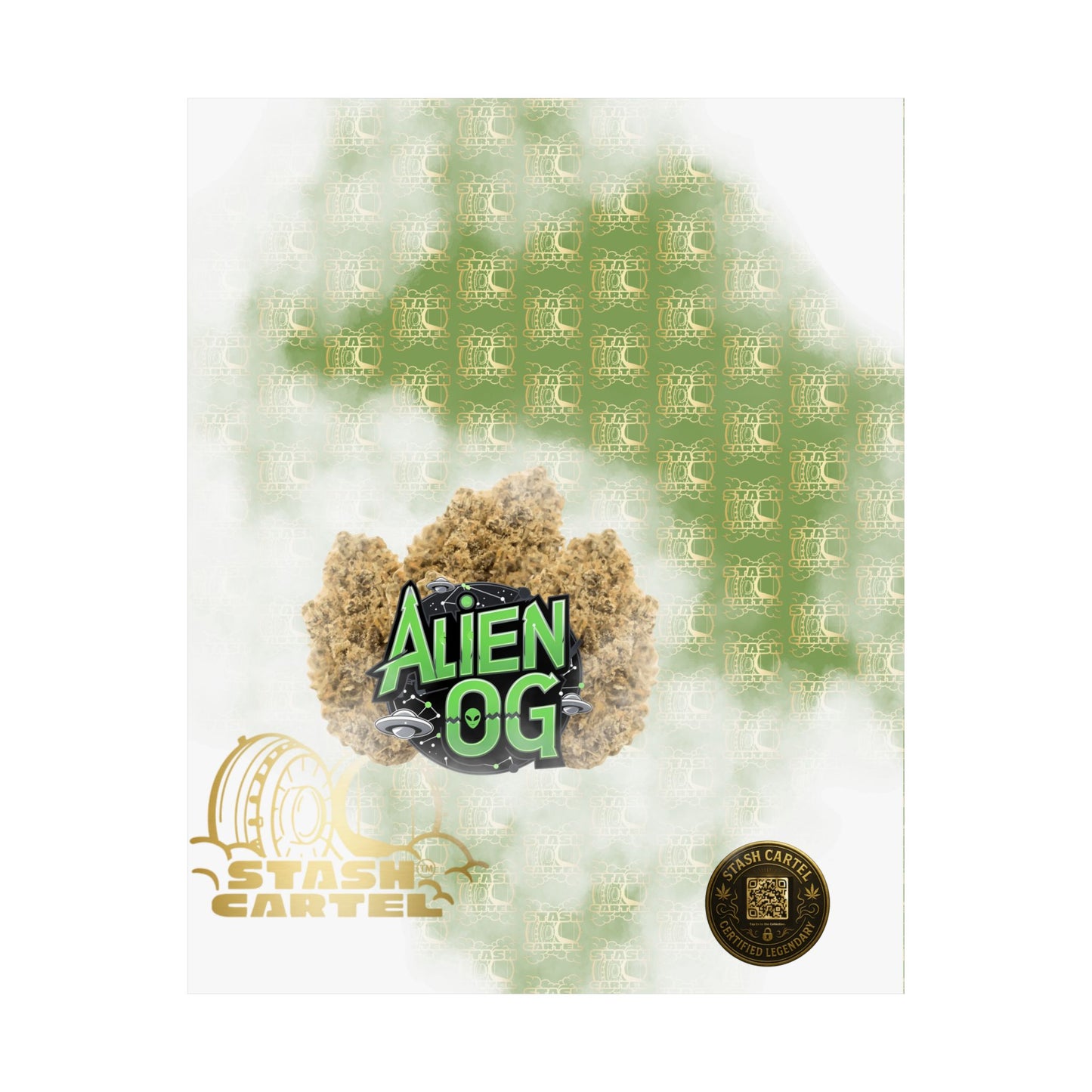 π½π² Alien OG Poster β Legendary Indica-Dominant Hybrid with Citrus Pine & Cosmic Potency