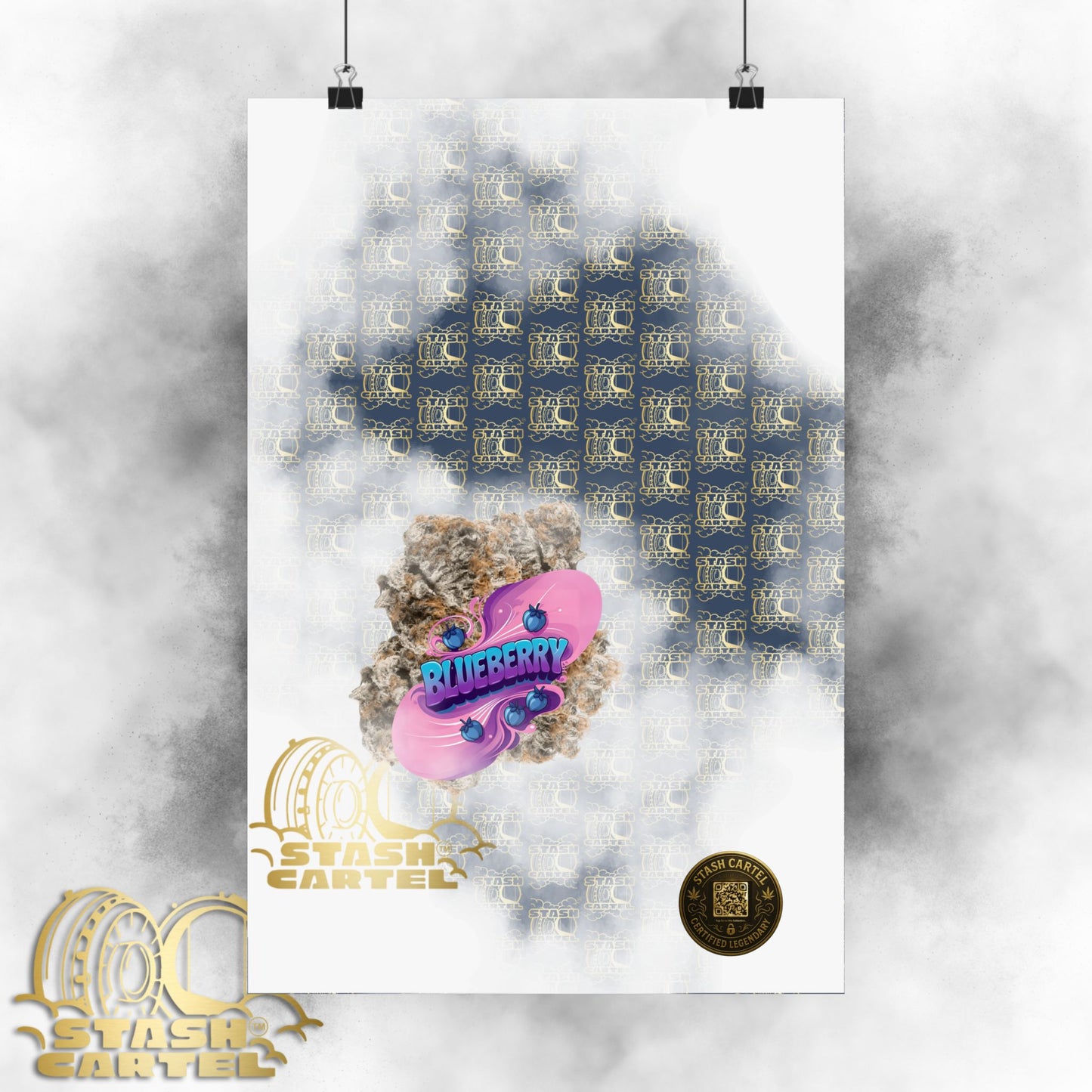 🫐🎶 Blueberry Poster – Classic Indica Poster Packed with Fruity Nostalgia