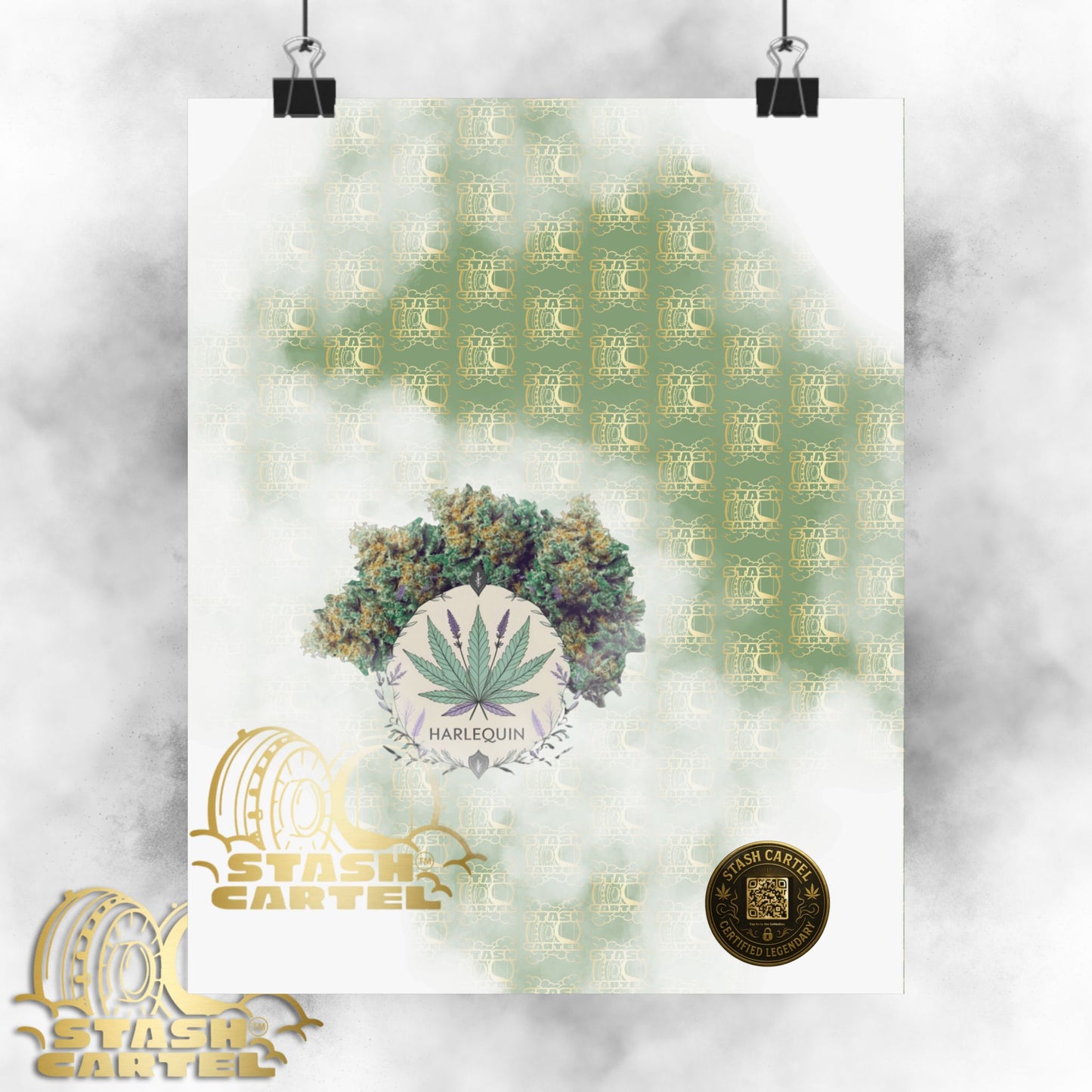 💚🎭 Harlequin Poster – Balanced CBD Poster for Calm & Creativity