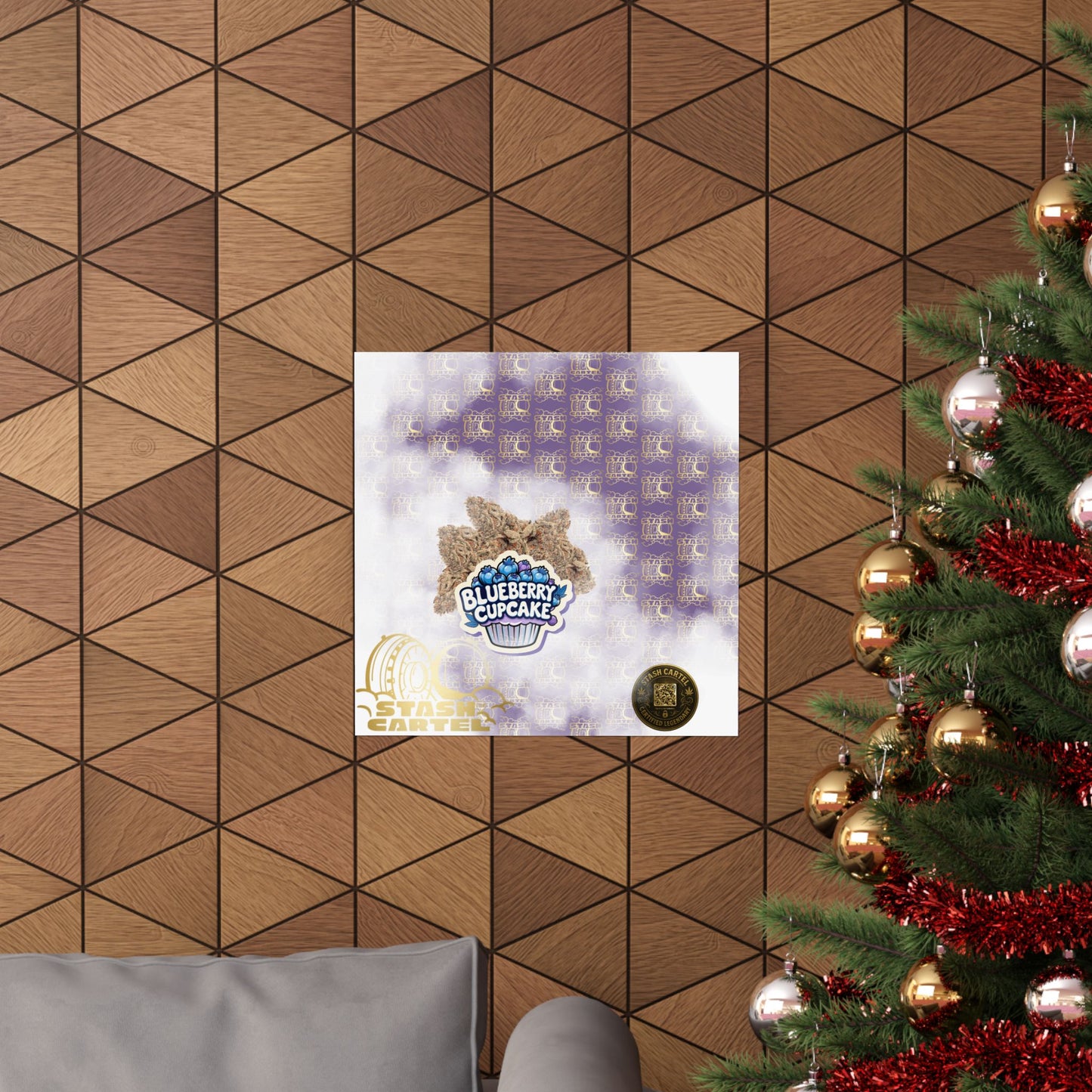 🧁💙 "Blueberry Cupcake" Indica-Hybrid Poster – Berry Baked Bliss