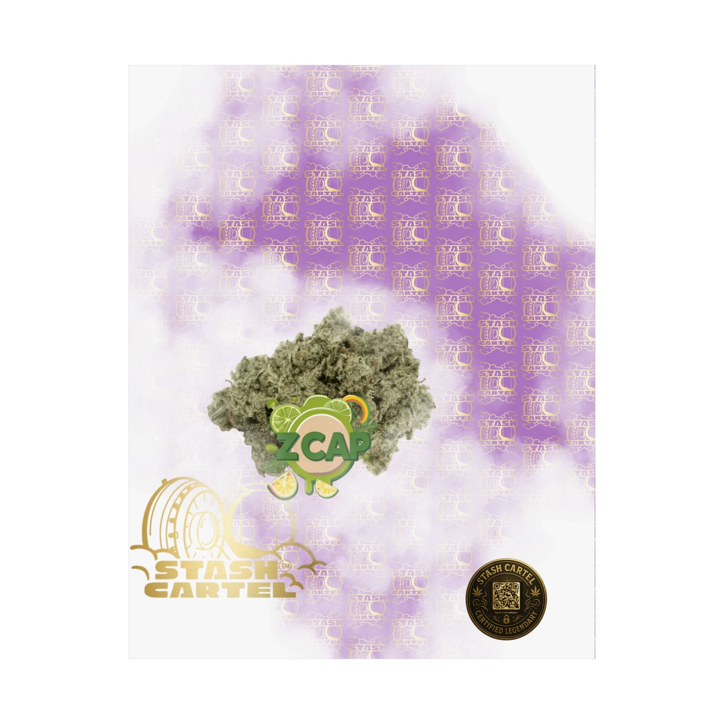 🧢🍬 Z Cap Poster – Designer Zkittlez Hybrid Wall Poster with Drippy Terps