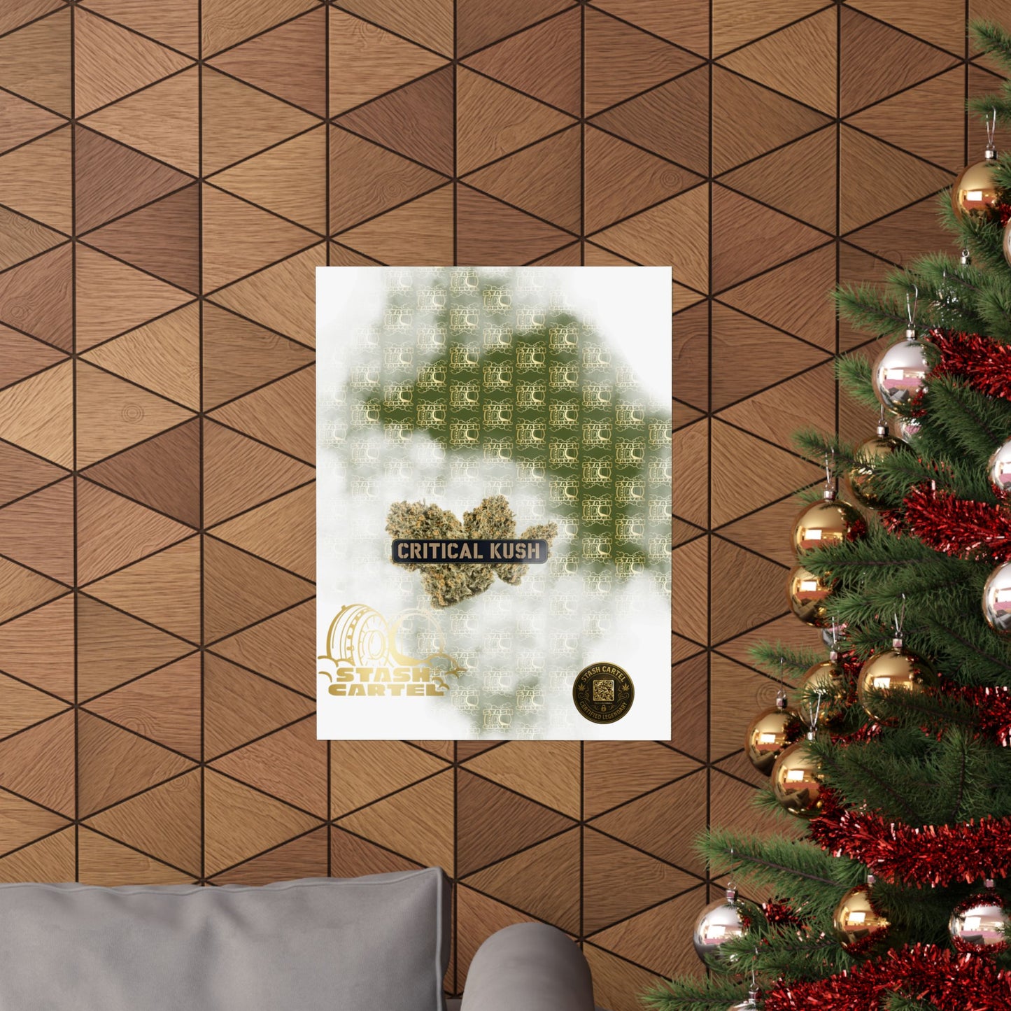 💣🌲 Critical Kush Poster – Classic Indica Wall Art with Spicy Earth & Knockout Calm