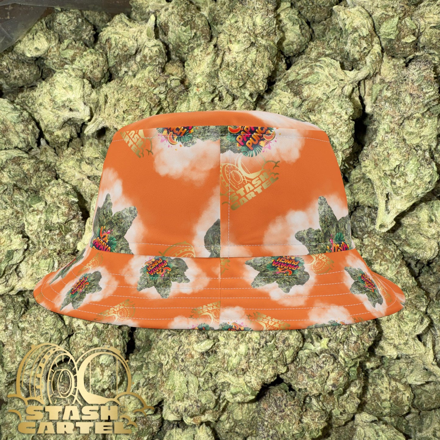 🍹 Papaya Punch Bucket Hat – Tropical Funk, Easy Flow