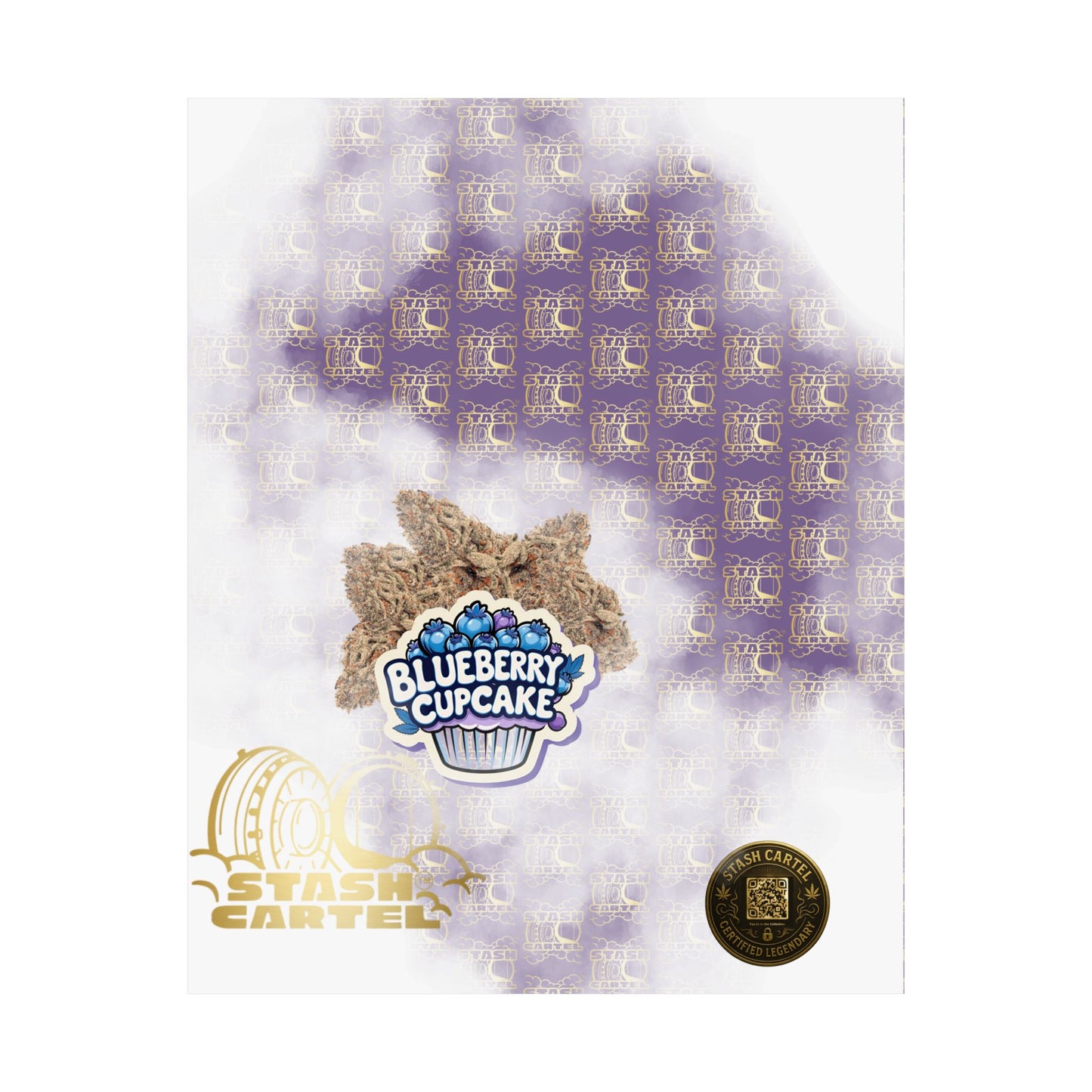 🧁💙 "Blueberry Cupcake" Indica-Hybrid Poster – Berry Baked Bliss