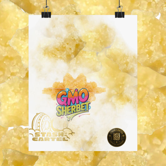 🍧 "GMO Sherbet Crumble Sugar Wax" Terp Profile Art Poster