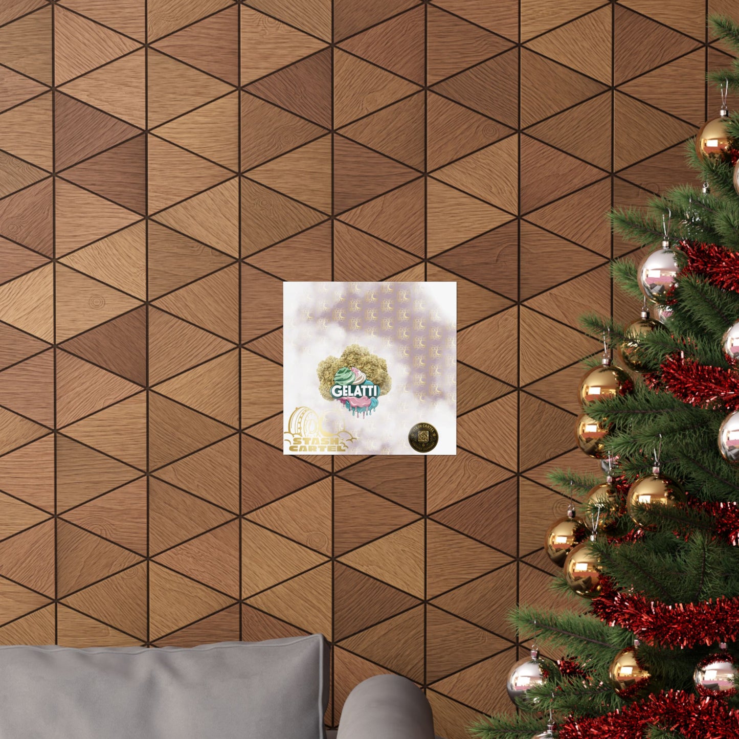 🍦🔥 Gelatti Poster – Bold Hybrid Art with Creamy Gelato & Biscotti Terps